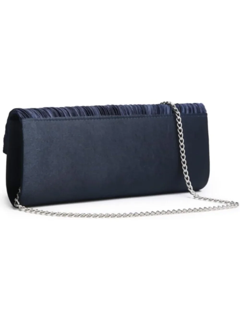Women's Navy Blue Rhinestone Evening Clutch Purse Formal Hand Bag Prom Party Bag